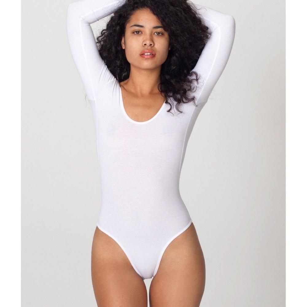 AA Cotton Spandex Double Neck Long Sleeve Bodysuit